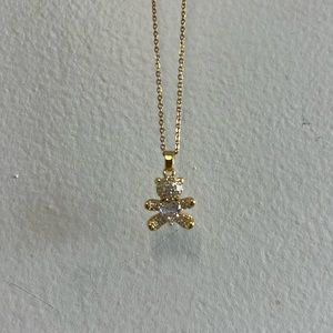 Gold Filled Teddy Bear Necklace